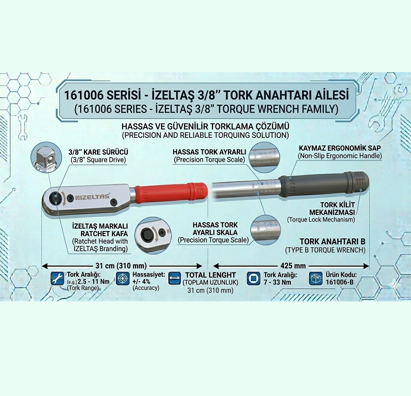 3/8’’ Tork Anahtar