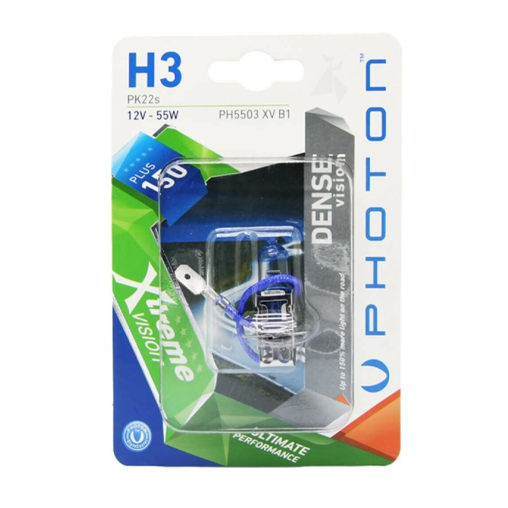 H3 12V 55W XTREME VISION +%150 FAZLA IŞIK (TEKLİ BLISTER) Ampul