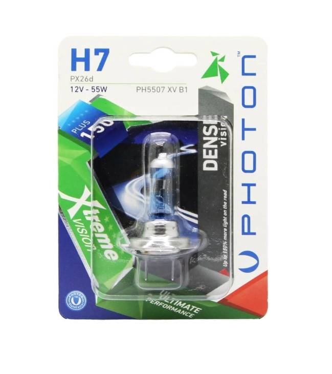 H7 12V 55W XTREME VISION +%150 FAZLA IŞIK (TEKLİ BLISTER) Ampul