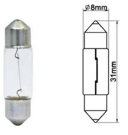 C10W 12V 30mm SOFİT Ampul