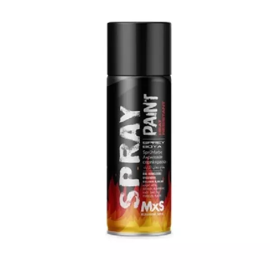 Mxs Isıya Dayanıklı Sprey Boya Siyah 400 Ml