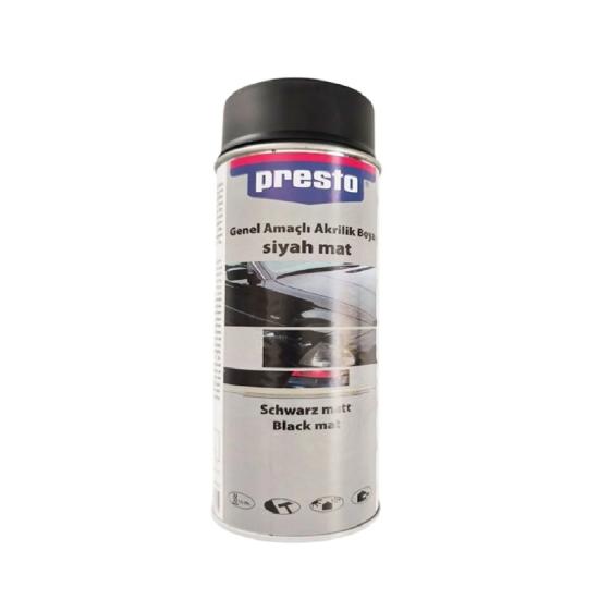 Presto Mat Siyah Sprey Boya 400 Ml