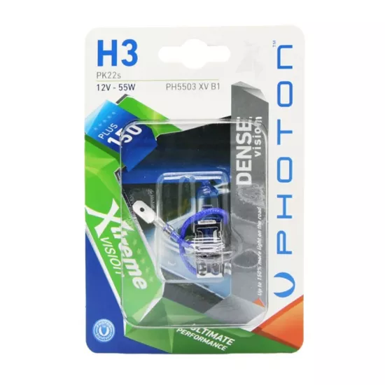 H3 12V 55W XTREME VISION +%150 FAZLA IŞIK (TEKLİ BLISTER) Ampul