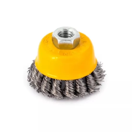 Burgulu Çanak Fırça 65 mm Paslanmaz Inox